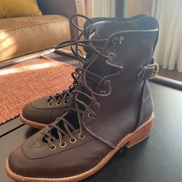 Bali Elf Desert Walker Genuine Leather Lace Up Boots - Picture 2 of 6